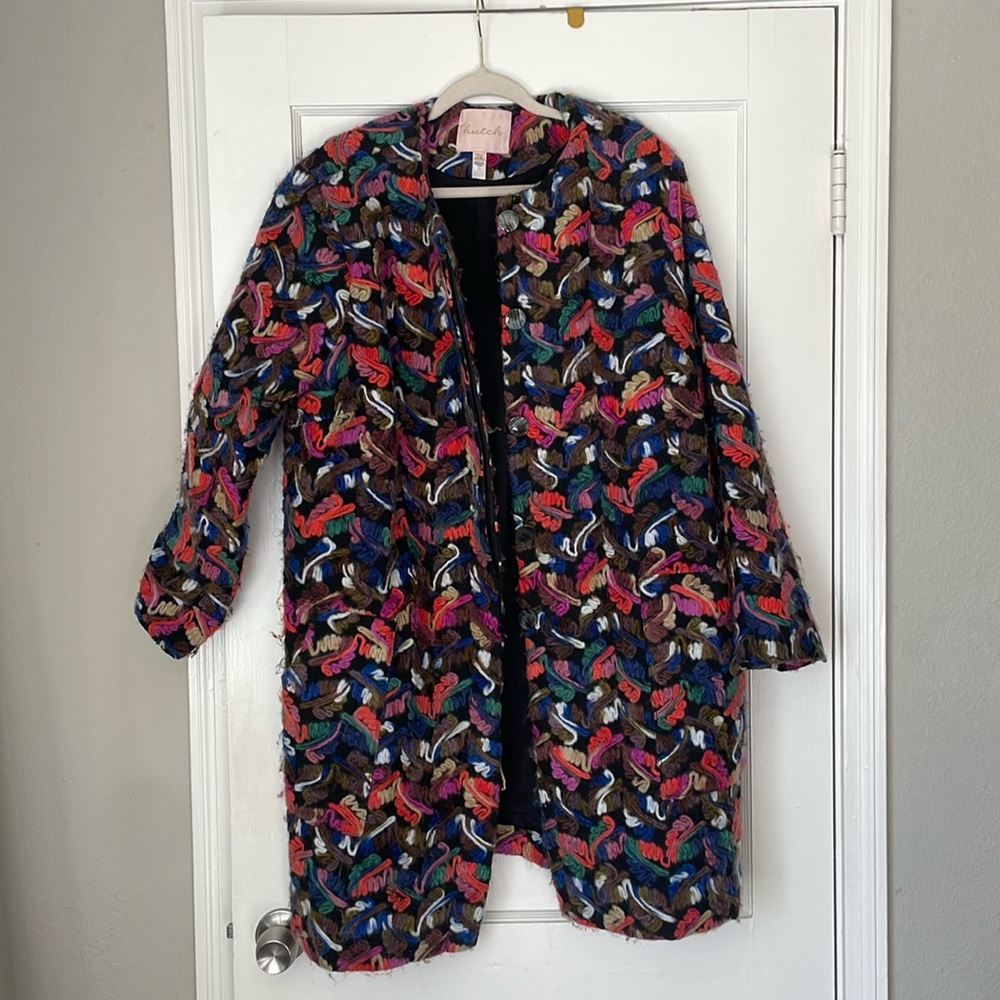 Anthropologie X Hutch Marion Embroidered Coat size 2X